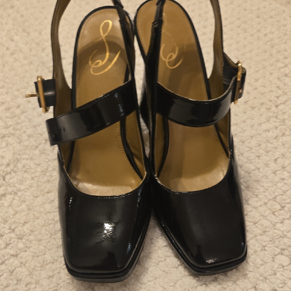 Sam Edelman, The Jildie Patent Mary Jane Square Toe Heels, Size 11 Worn Once